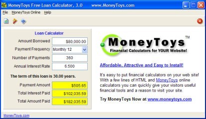 MoneyToys Free Loan Calculator 4.1.1