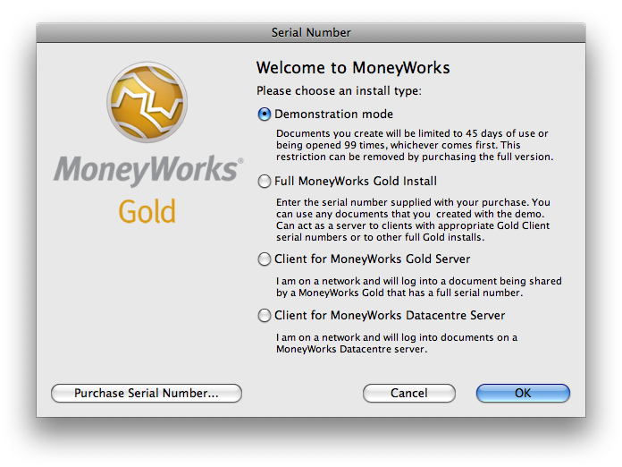 MoneyWorks Cashbook for Mac OS X 6.0.1