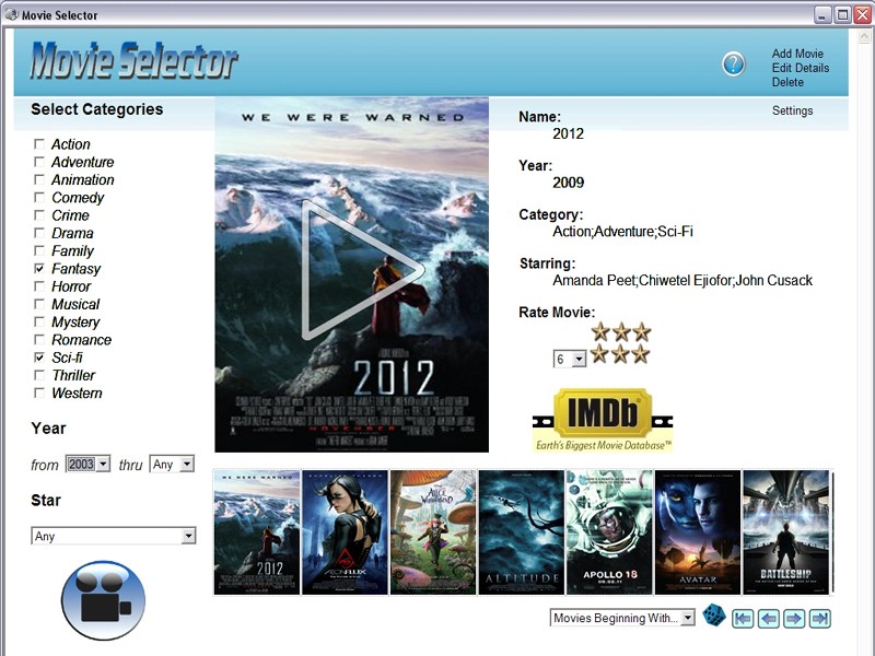 Movie Selector 1.0