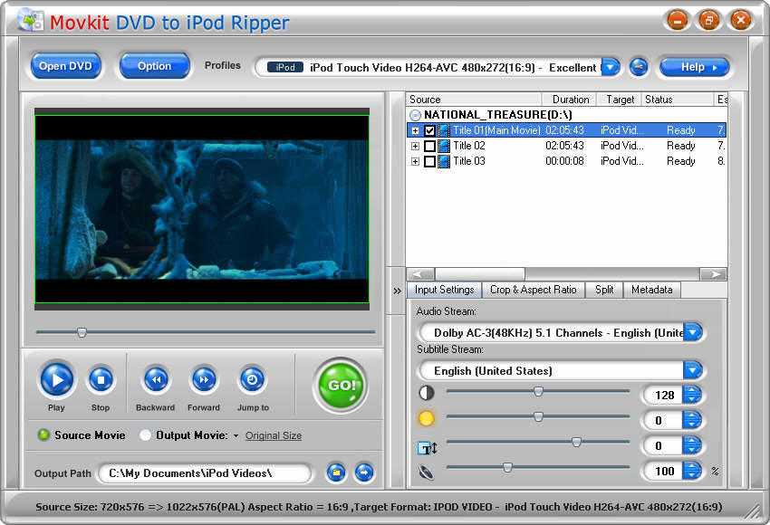 Movkit DVD to iPod Ripper 5.0.0