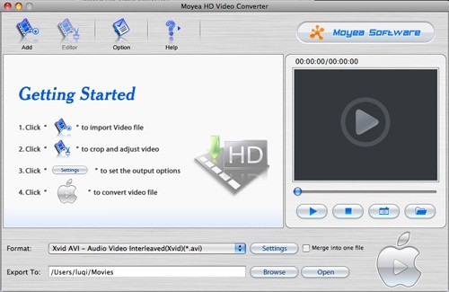Moyea HD Video Converter for Mac 1.0
