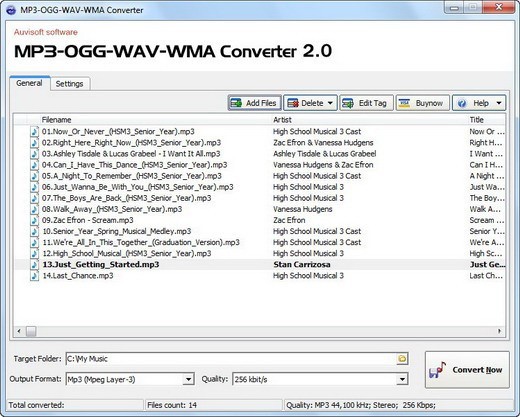 MP3-OGG-WAV-WMA Converter 2.4