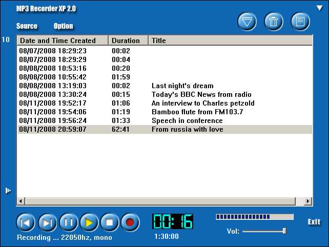 MP3 Recorder XP 2.0