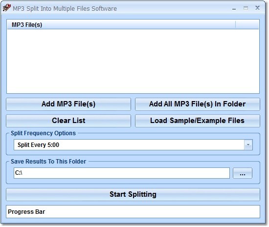 MP3 Split Into Multiple Files Software 7.0