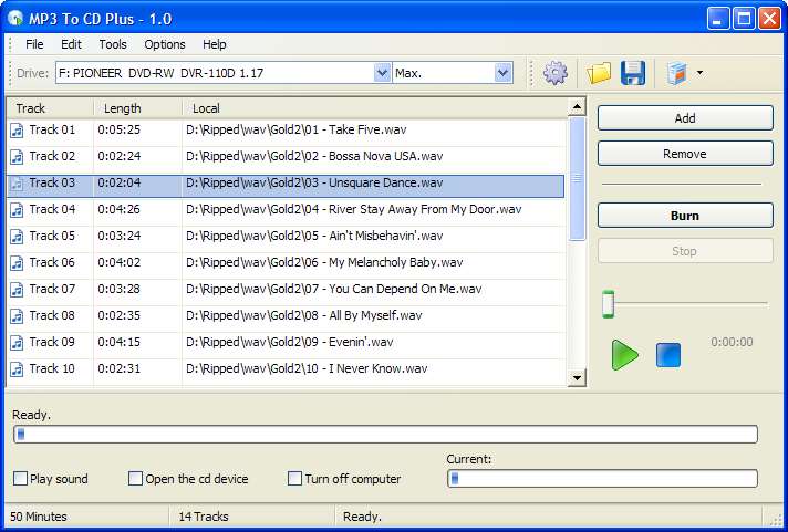MP3 To CD Plus 1.0