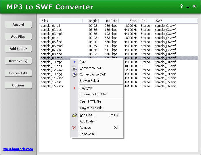 MP3 to SWF Converter 2.9.0.927