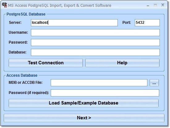 MS Access PostgreSQL Import, Export & Convert Software 7.0