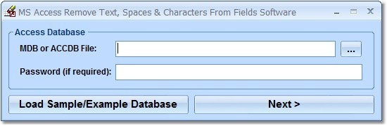 MS Access Remove Text, Spaces & Characters From Fields Software 7.0