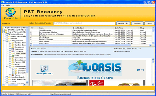 MS Outlook PST File Recovery 3.7