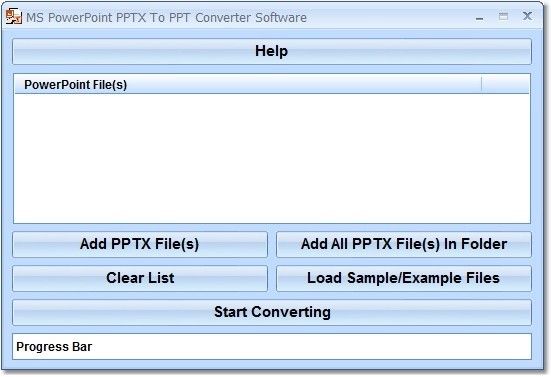 MS PowerPoint PPTX To PPT Converter Software 7.0