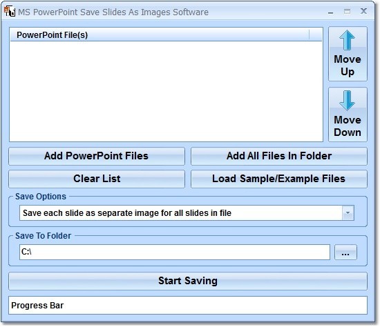 MS PowerPoint Save Slides As Images Software 7.0