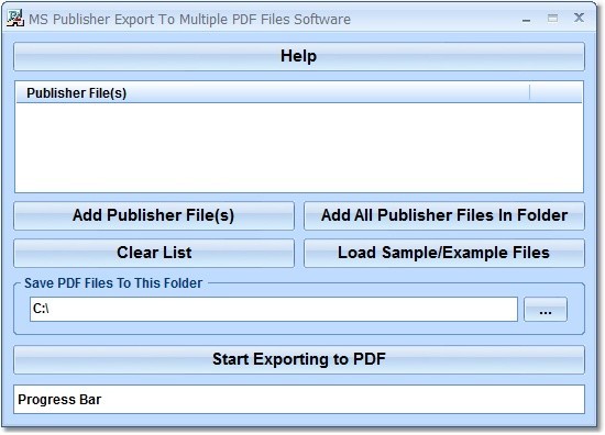 MS Publisher Export To Multiple PDF Files Software 7.0