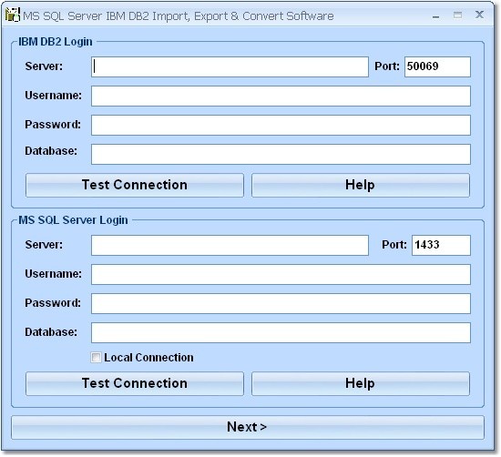 MS SQL Server IBM DB2 Import, Export & Convert Software 7.0