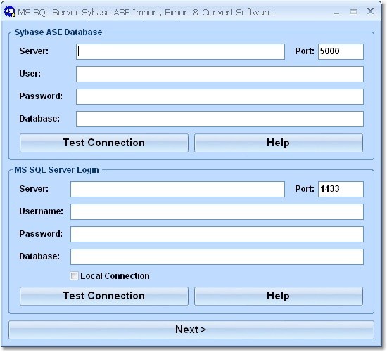 MS SQL Server Sybase ASE Import, Export & Convert Software 7.0