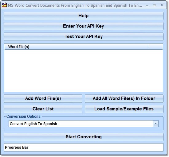 MS Word Convert Documents From English To Spanish and Spanish To English Software 7.0