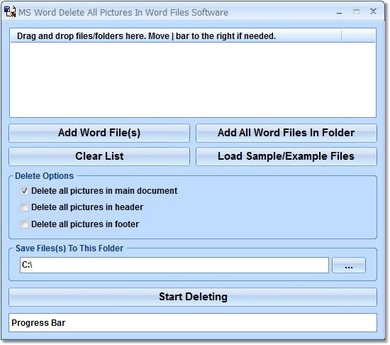 MS Word Delete All Pictures In Word Files Software 7.0