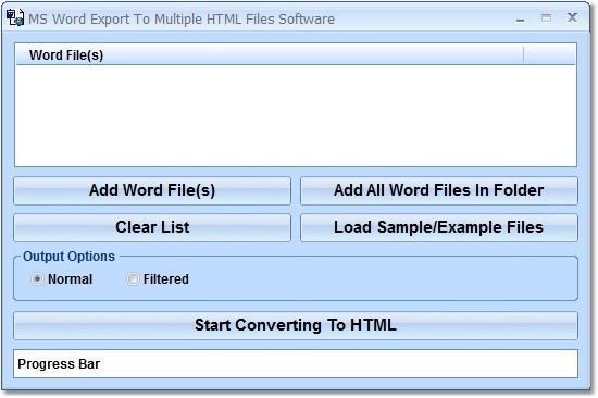 MS Word Export To Multiple HTML Files Software 7.0