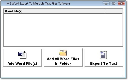 MS Word Export To Multiple Text Files Software 7.0