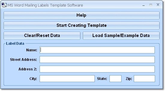 MS Word Mailing Labels Template Software 7.0