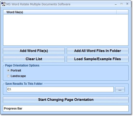 MS Word Rotate Multiple Documents Software 7.0