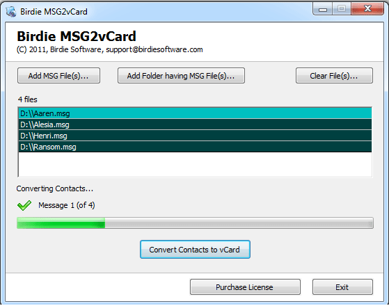 MSG2vCard Converter 4.6