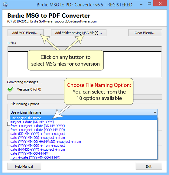 MSG to PDF Conversion 3.9