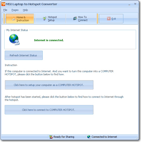 MSI Laptop to Hotspot Converter 3.2
