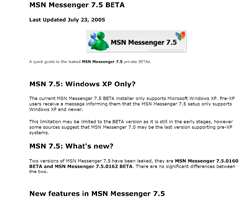 MSN Messenger 7.5 InfoPack 1.0
