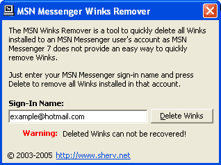 MSN Winks Remover 1.0
