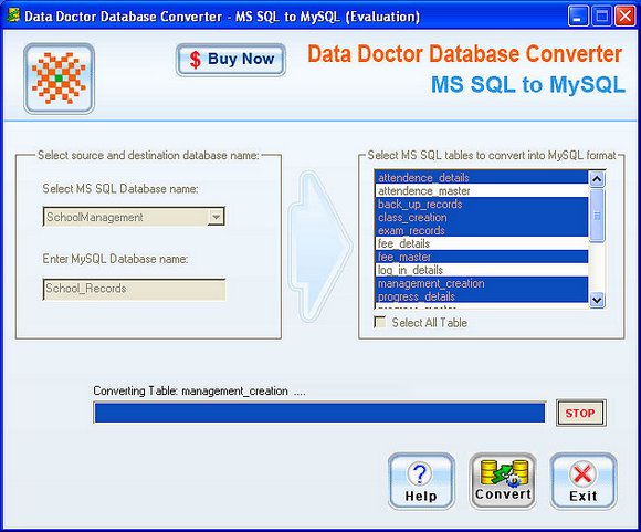 MSSQL to MySQL converter Tool 2.0.1.5