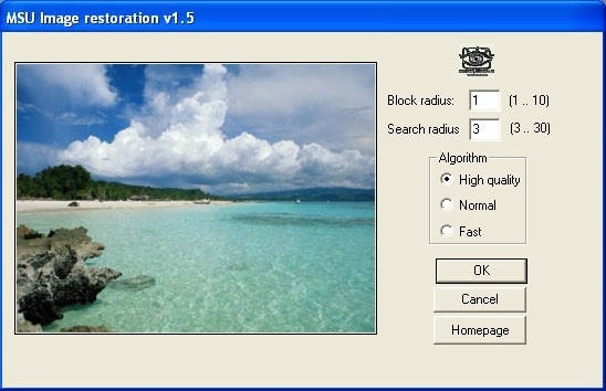 MSU Image Restoration Photoshop plugin 1.5