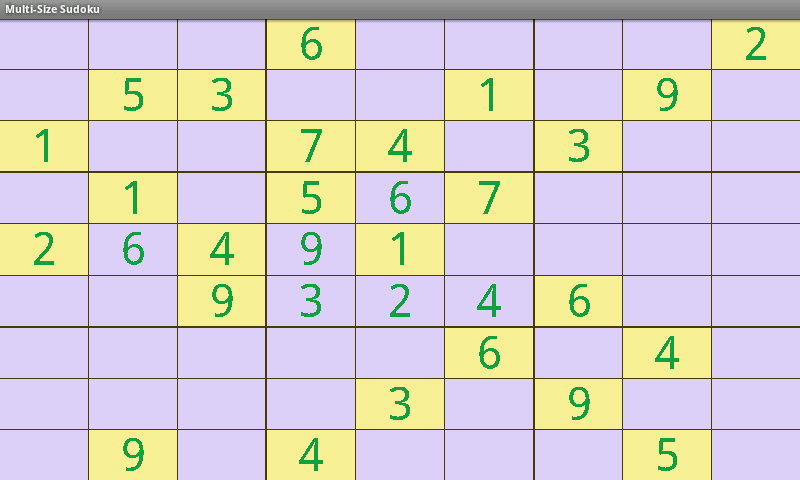 Multi-Size Sudoku 1.1