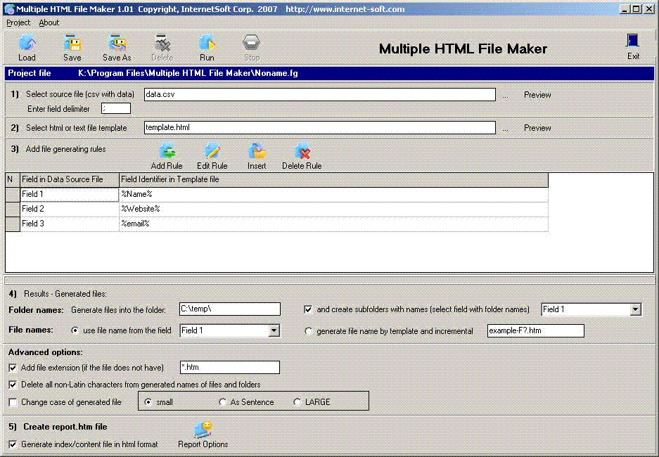 Multiple HTML File Maker 2.3