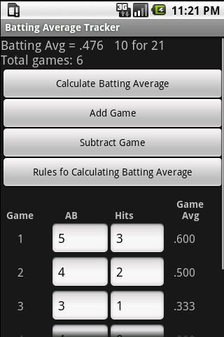 My Baseball Batting Average 1.4