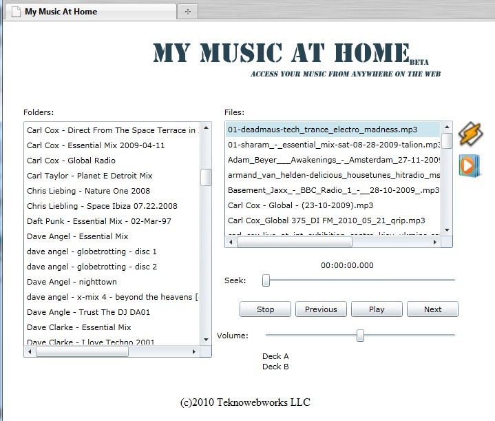 My Music At Home Personal Media Server 2.00.000