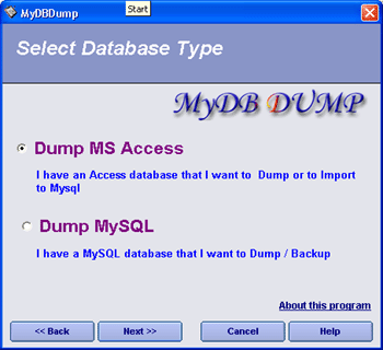 MyDbDump pro 2.0