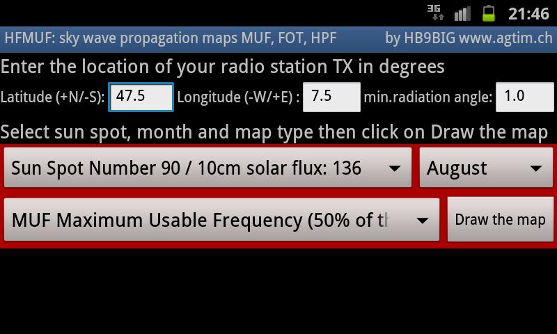 MyHF_Map HAM Radio  MUF maps 2.0