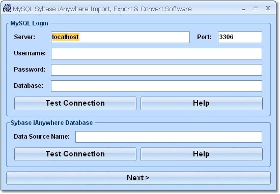 MySQL Sybase iAnywhere Import, Export & Convert Software 7.0