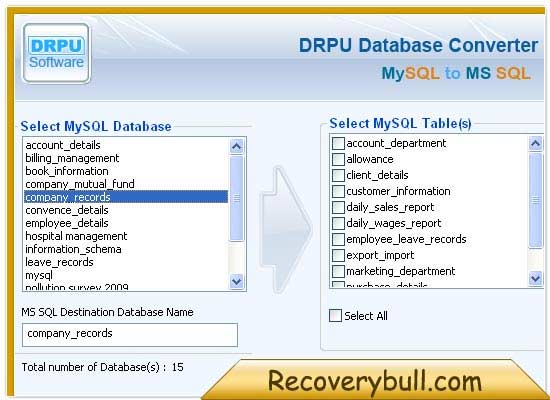 MySQL to MSSQL Database Converter 4.0.1.6