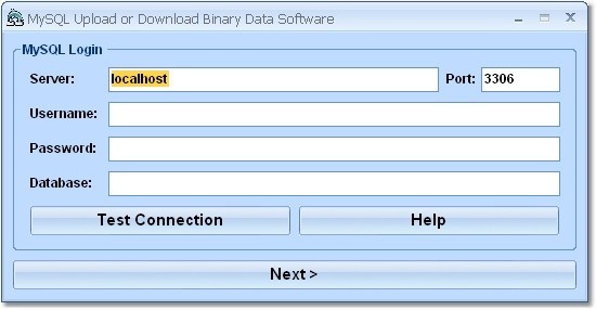 MySQL Upload or Download Binary Data Software 7.0