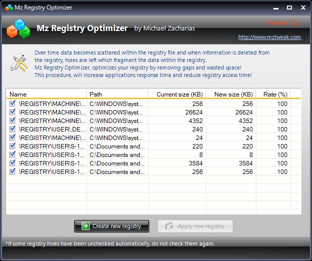Mz Registry Optimizer 3.1.0