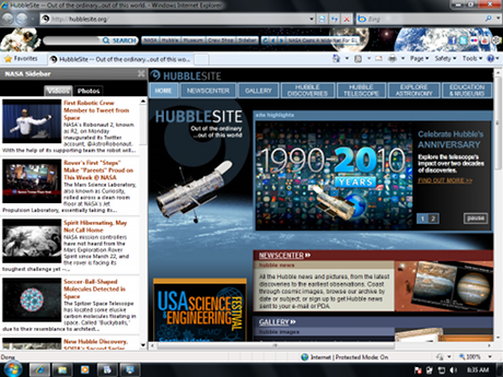 NASA Space Internet Explorer Theme 0.9.1.3
