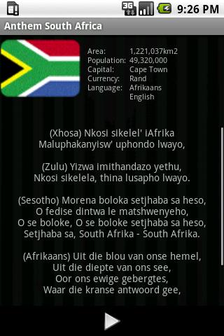 National Anthem South Africa 1.0