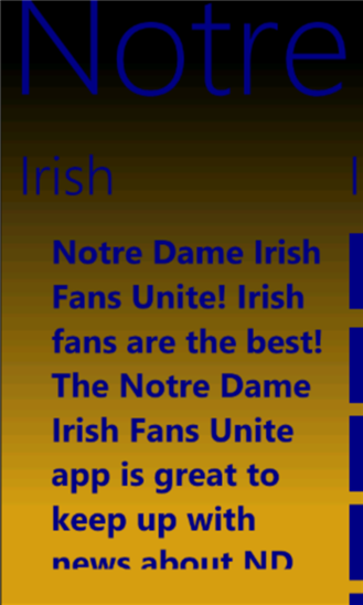 ND Irish Fans University of Notre Dame Football 1.0.0.0