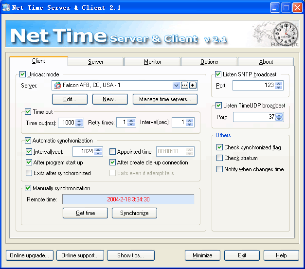 Net Time Server and Client 2.1.0.297