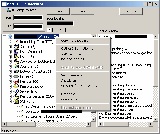 NetBIOS Enumerator 1.017