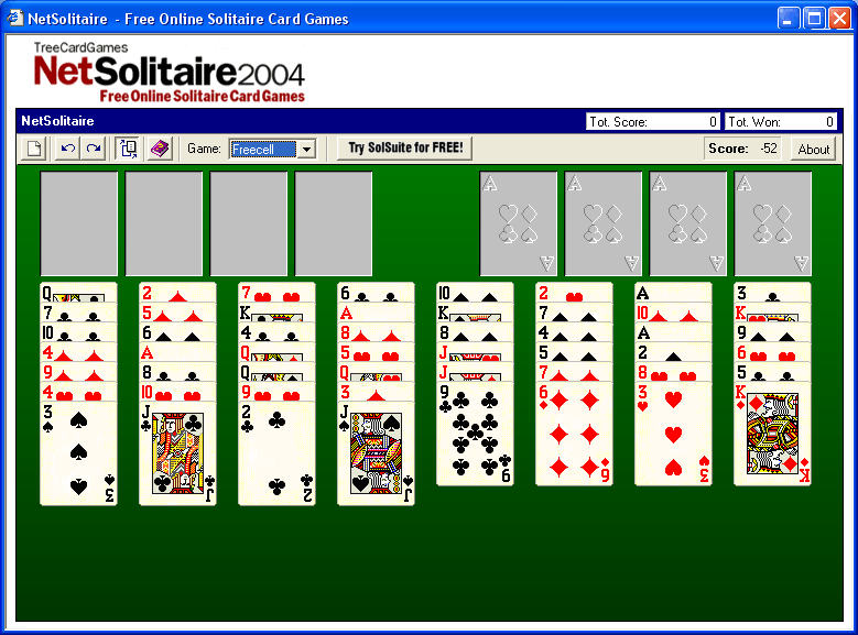 NetSolitaire 2004 - Free Online Solitaire Card Games 3.2