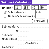 Network Calculator for Palm 1.0
