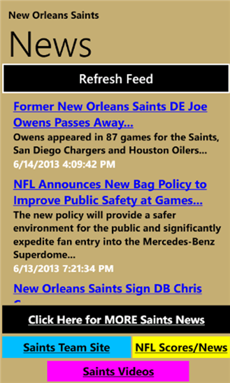 New Orleans Football News 5.0.0.0