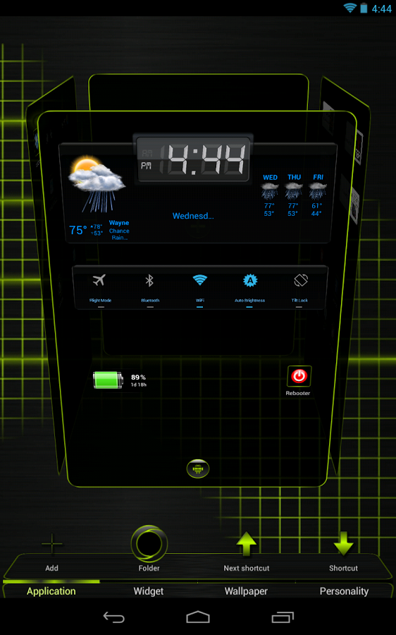 Next Launcher 3D Black Lime HD 1.5